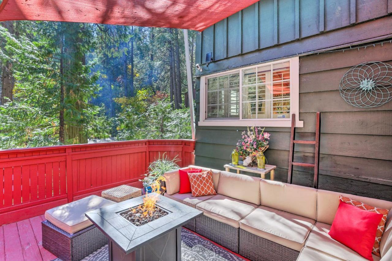 Boho Crestline Cabin, 1 Mile To Lake Gregory! 외부 사진