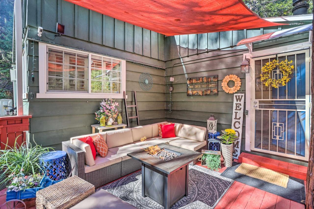 Boho Crestline Cabin, 1 Mile To Lake Gregory! 외부 사진
