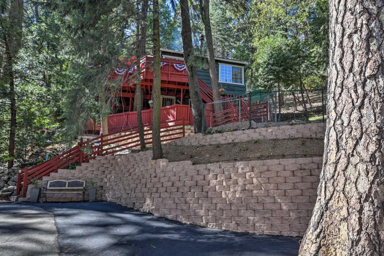 Boho Crestline Cabin, 1 Mile To Lake Gregory! 외부 사진