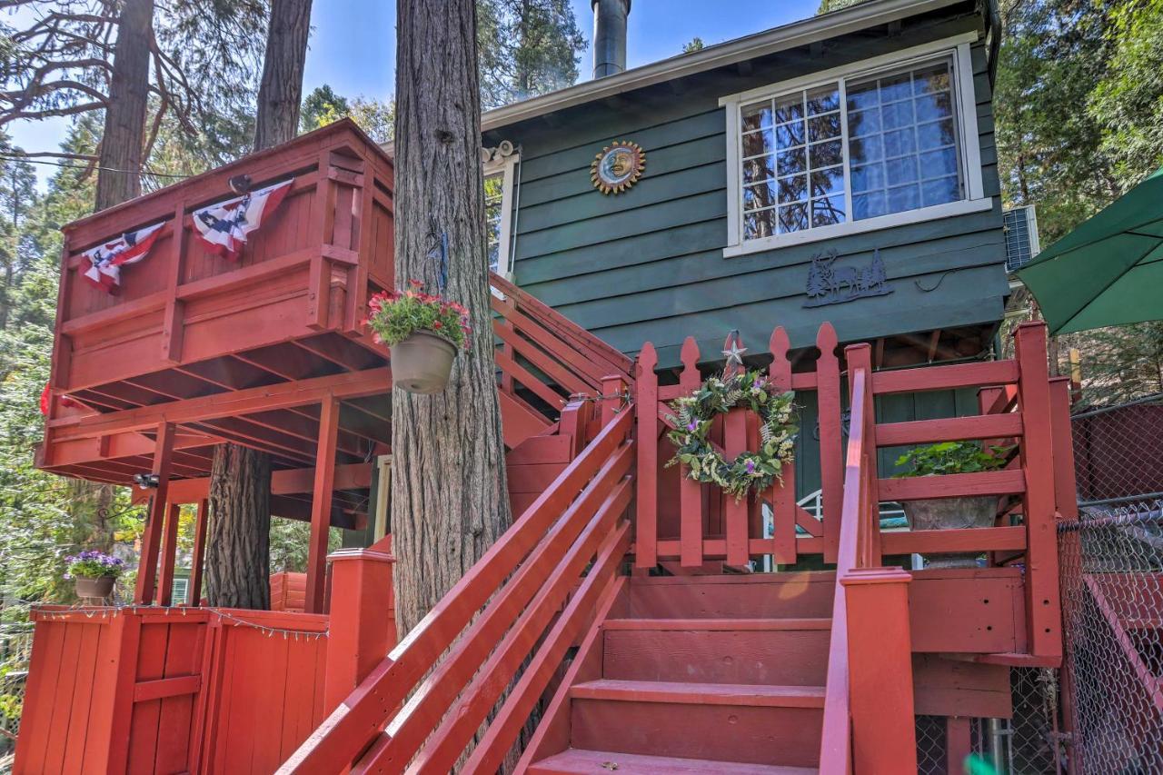 Boho Crestline Cabin, 1 Mile To Lake Gregory! 외부 사진
